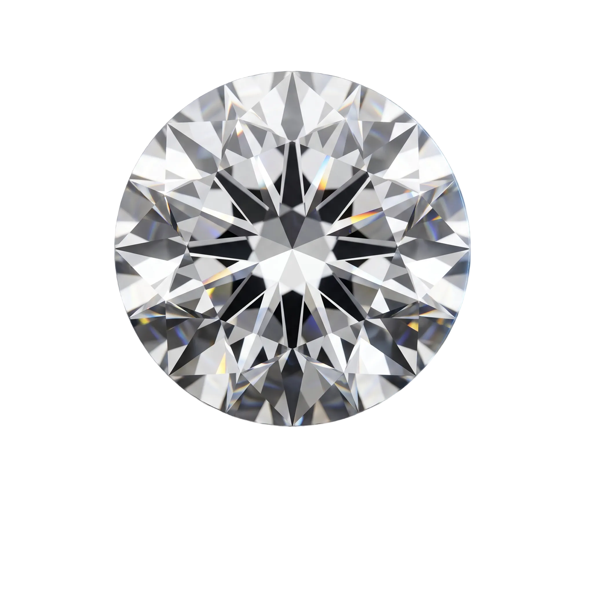 A round brilliant-cut diamond.